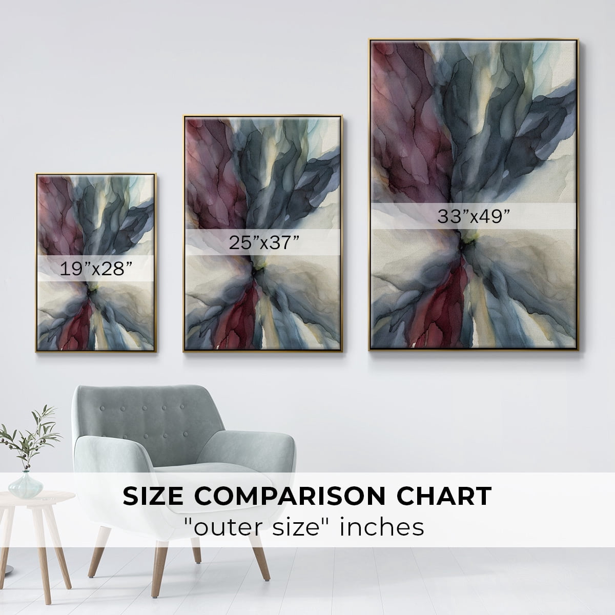 Untitled Framed Premium Gallery Wrapped Canvas - Ready to Hang - 17 x 25 - Gold Floating Frame