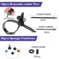 thumbnail image 4 of Car Retainer Clips & Fasteners Kit \u2013 32 Universal Sizes Nylon Bumper, Fender Rivets, Door Panel Clips, and Plastic Rivets with 10 Cable Ties and Removal Tool for Toyota, Ford (1240pcs Blue), 4 of 7