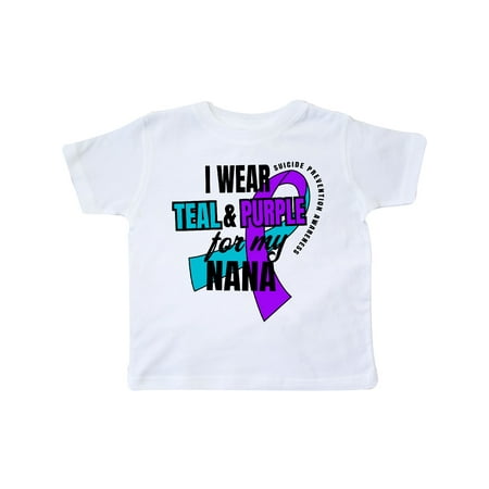 

Inktastic Suicide Prevention I Wear Teal and Purple for My Nana Gift Toddler Boy or Toddler Girl T-Shirt