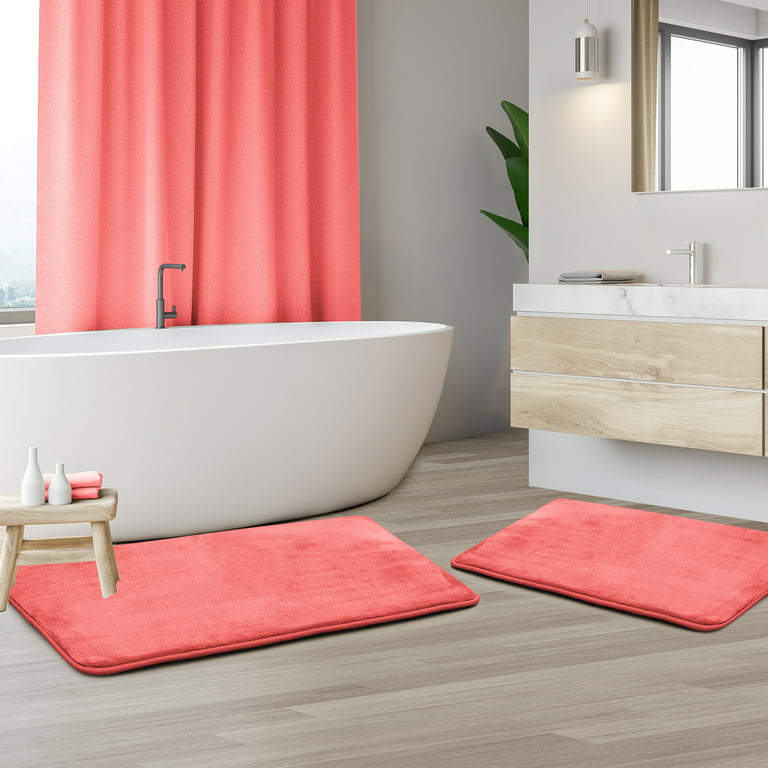 Gorilla Grip Premium Luxury Bath Rug, Set of 2, Soft Thick Extra Absorbent  Bathroom Rugs, Machine Wash, Microfiber Dries Quickly, Plush Bath Room