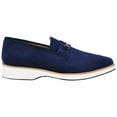 thumbnail image 6 of LIBERTYZENO Mens Classic Velvet slip on Loafer Shoes Navy, 6 of 8