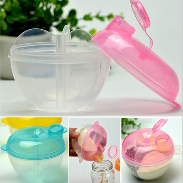 Baby Milk Powder Container Portable Dry Grains Storage Box Toddlers Food  Snacks Supplement Sealed Dispenser Travel Outdoor Pink Small 