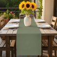 thumbnail image 2 of Table Runner Dresser Scarves 90 Inch Long,Pure Color Green Linen Dining Table Runners, 2 of 9