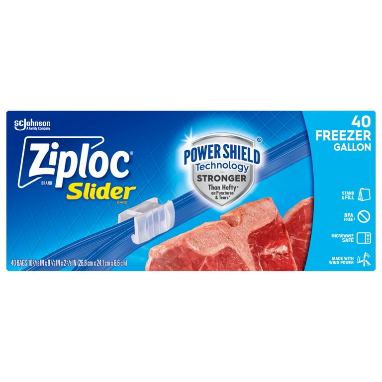 Ziploc Slider Gallon Freezer Bags, 40 Count with Power Shield photo 7