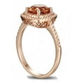 thumbnail image 3 of Luxurious 1.50 Carat Double Halo Morganite and Diamond Rose Gold Engagement Ring for Women, 3 of 3