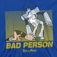 thumbnail image 2 of Rick and Morty Bad Person Unisex Adult Pull-Over Hoodie, Royal, 3X-Large, 2 of 5
