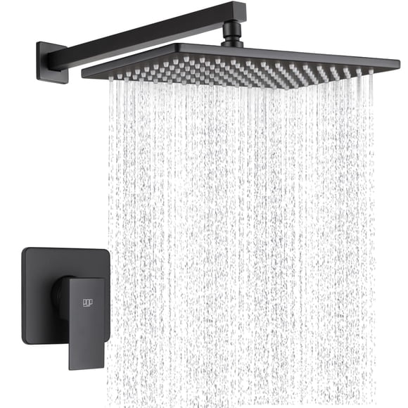 Set de grifos de ducha POP SANITARYWARE Black Rainfall 30 cm