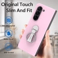 thumbnail image 5 of ELEHOLD for Samsung Galaxy Z Fold 6 Case,Skin-Friendly Full Body Protection 360 Degree Ring Kickstand Shockproof Slim Phone Case with Screen Protector for Samsung Galaxy Z Fold 6,Pink, 5 of 11