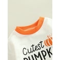 thumbnail image 6 of Infant Baby Boy Girl Halloween Outfit 3M 6M 12M 18M 24M Cutest Pumpkin Romper Sweatshirt Onesie Fall Long Sleeve Top Clothes, 6 of 9
