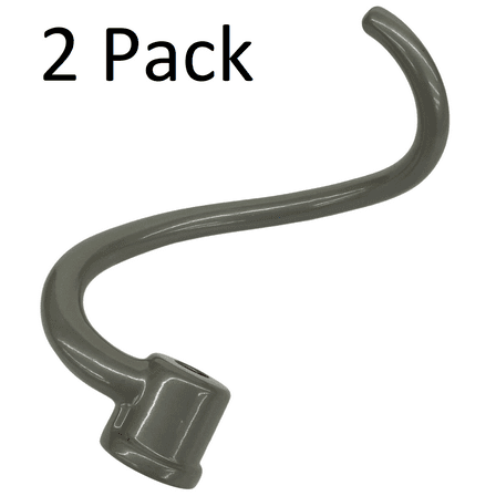 2 Pk, 6 QT Spiral Dough Hook KNS256BDH for KitchenAid WPW10536041, W11646968