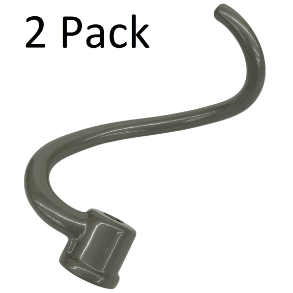 2 Pk, 6 QT Spiral Dough Hook KNS256BDH for KitchenAid WPW10536041, W11646968