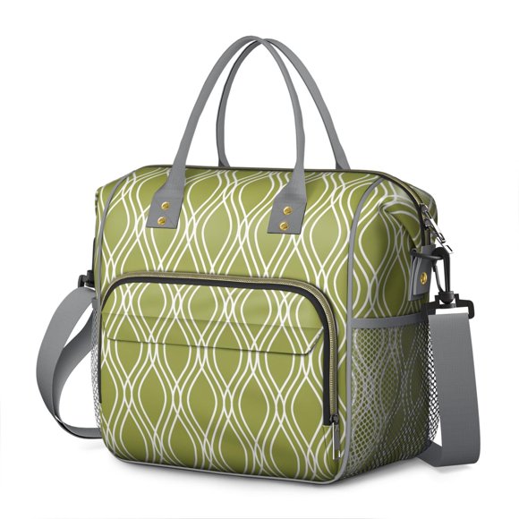 Boîte à Lunch Fusion Rayée et à Carreaux – Sac Isotherme Coloré à Carreaux avec Compartiments Étanches et Design Élégant, Idéal pour Offrir Ou Voyager