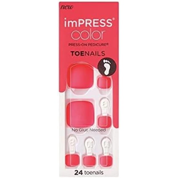 KISS ImPRESS Color Press-on-Pedicure 24 Count