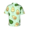 thumbnail image 4 of Xecao Avocado print Hawaiian shirt - a stylish short-sleeve button-down for men, perfect for casual beach and tropical outings., 4 of 9
