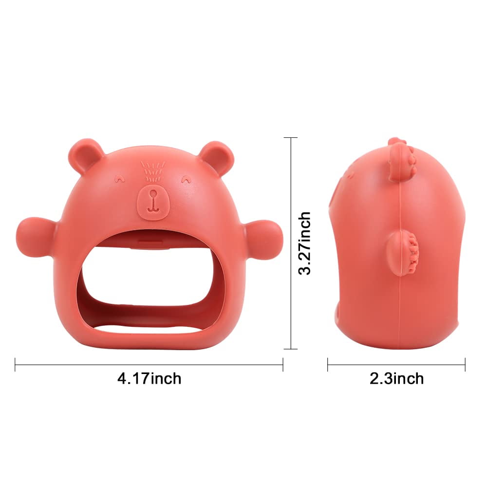 Baby Teething Toys, Silicone Baby Teether Toy for Infants 3+ Months, Never Drop Silicone Baby Mitten Teether for Soothing Teething Pain Relief, Baby Chew Toys for Sucking Needs, BPA Free