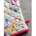 thumbnail image 5 of Maison d' Hermine Jardin D'ete - Fog 100% Cotton Easter Set of Oven Mitt (7.5 Inch by 13 Inch) and Pot Holder (8 Inch by 8 Inch) for BBQ | Cooking | Baking | Grilling | Barbecue | Spring/Summer, 5 of 5