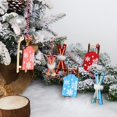 thumbnail image 3 of OUSITAID 1 Set Hanging Ornament Nice-looking Practical Wood Decorative Sled Shape Xmas Tree Pendant for Party, 3 of 9