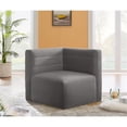 thumbnail image 3 of Meridian Furniture Quincy Grey Velvet Modular Corner Chair, 3 of 26