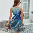 thumbnail image 6 of Colorful Octopus Under The Sea Dress Fashion Beach Long Dresses Female Party Printed Sundress, 6 of 7