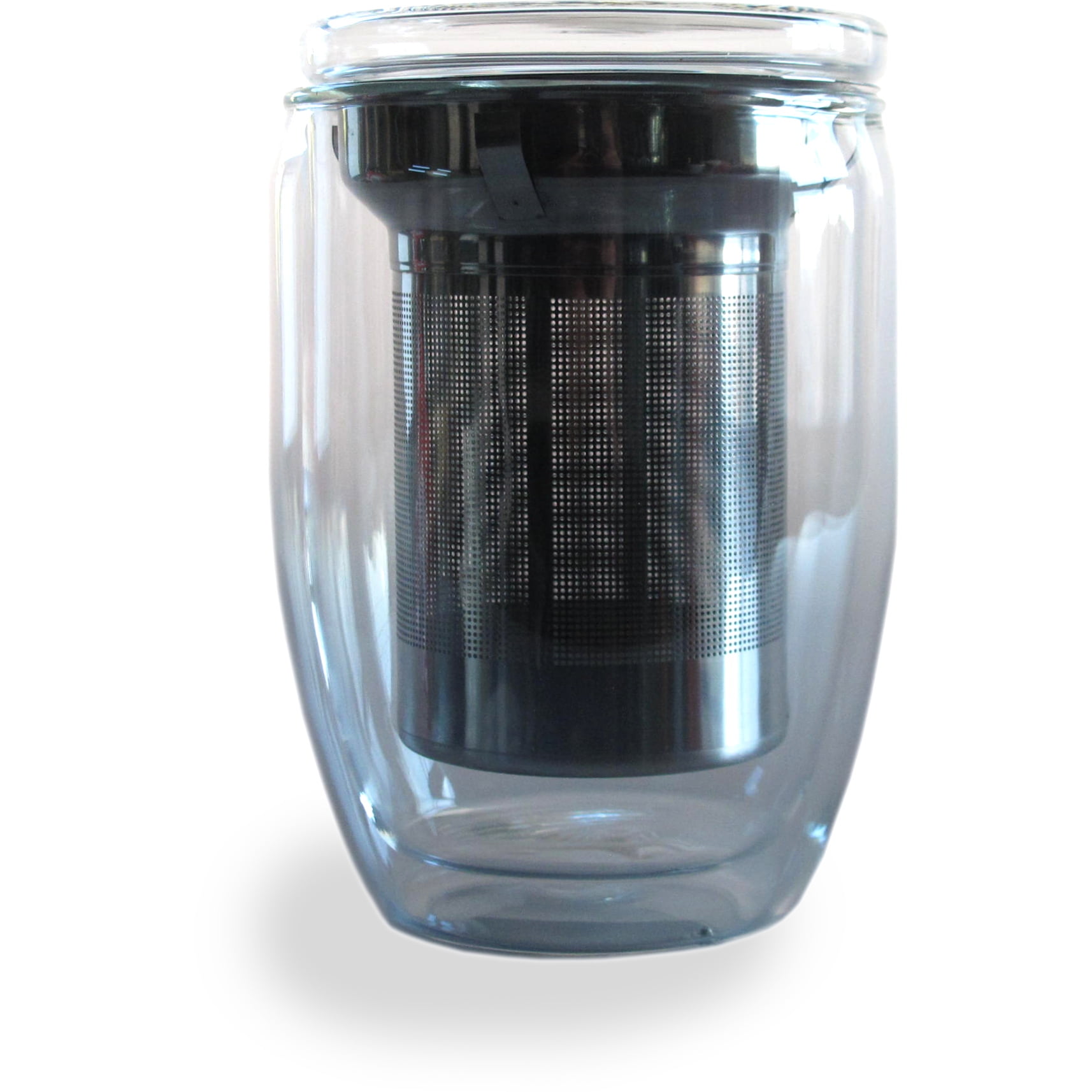 Double Wall Glass with Strainer, 18 Ounce