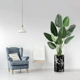 thumbnail image 2 of Artificial Tree in Modern Marble Effect Planter, Fake Bird of Paradise Silk Tree for Indoor and Outdoor Home Decoration - 58" Overall Tall (Plant Pot Plus Tree), 2 of 5