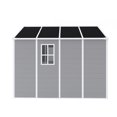 thumbnail image 3 of 8x8ft Resin Storage Shed – Durable PP Material, Waterproof, Rust & UV Resistant, Spacious Design with HD Window Lighting, 3 of 15