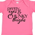 thumbnail image 4 of Inktastic Pretty Eyes and Chunky Thighs Boys or Girls Baby Bodysuit, 4 of 5
