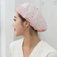 thumbnail image 4 of Matoen Shower Caps, Disposable and Reusable Waterproof Caps for Women, Waterproof and Convenient for Travel, 4 of 7