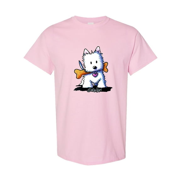 Inktastic Kiniart Westie with Bone T-Shirt