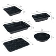 thumbnail image 2 of Nonstick, Carbon Steel Oven Safe Bakeware Set, Durable Baking Pans Set, Sheet Pans for Baking, Oven Safe Tray Black 5PCS, 2 of 6