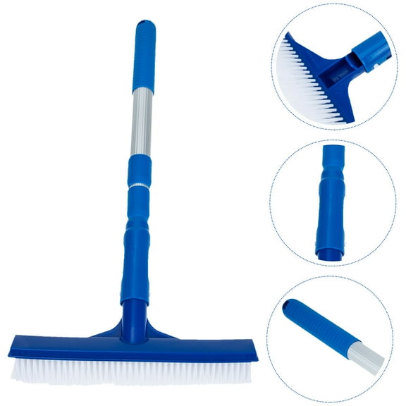 Supvox 1Set Swimming Pool Cleaning Brush with Telescopic Pole for Practical Home Use