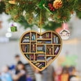 thumbnail image 4 of Heart Shaped Acrylic Book Lover Pendant Decorative Bookshelf Ornament For Literary Enthusiasts, 4 of 5