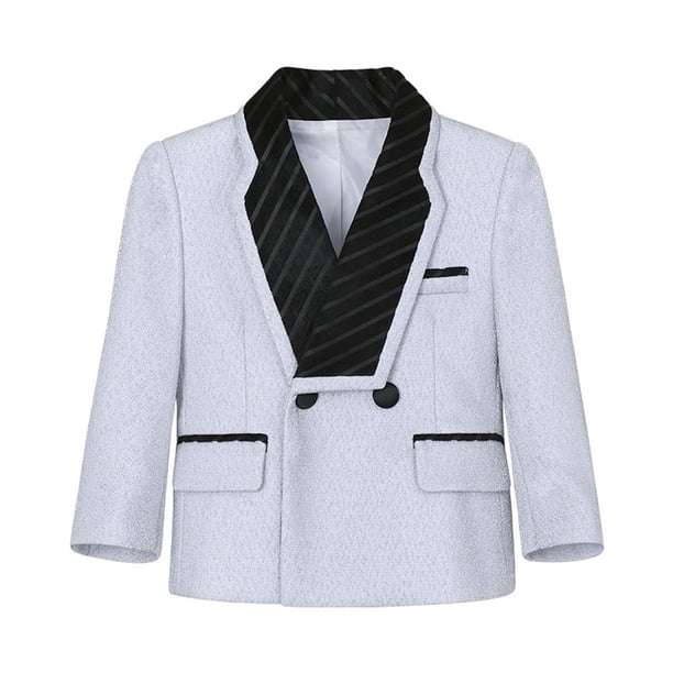 Odeerbi Chicos Niñas Blazer Chaqueta Glitter Manga Larga Uniforme Escuela Traje Formal Chaqueta