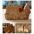 GOVOW Custom Wooden Bear Family Figurine With Names Personalized