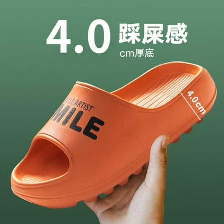 

QWZNDZGR Slippers Women Outside Summer Platform Shoes Soft EVA Beach Slides Sneaker Outdoor Men Cool Sandals 4.5CM Thick Sole Pink