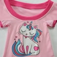 thumbnail image 5 of FEDPOP Toddler Girls Pajamas Sets Summer Short Pjs Sleepwear Kids Cotton Clothes 4T, 5 of 7