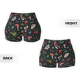 thumbnail image 5 of Vsdgher Forest Flora and Insects print Workout Shorts for Women Seamless Soft Smooth Gym Yoga Scrunch Active Exercise Fitness Shorts, 5 of 8