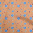 thumbnail image 1 of oneOone Cotton Jersey Medium Orange Fabric Asian Retro Floral Quilting Supplies Print Sewing Fabric By The Yard 58 Inch Wide, 1 of 4