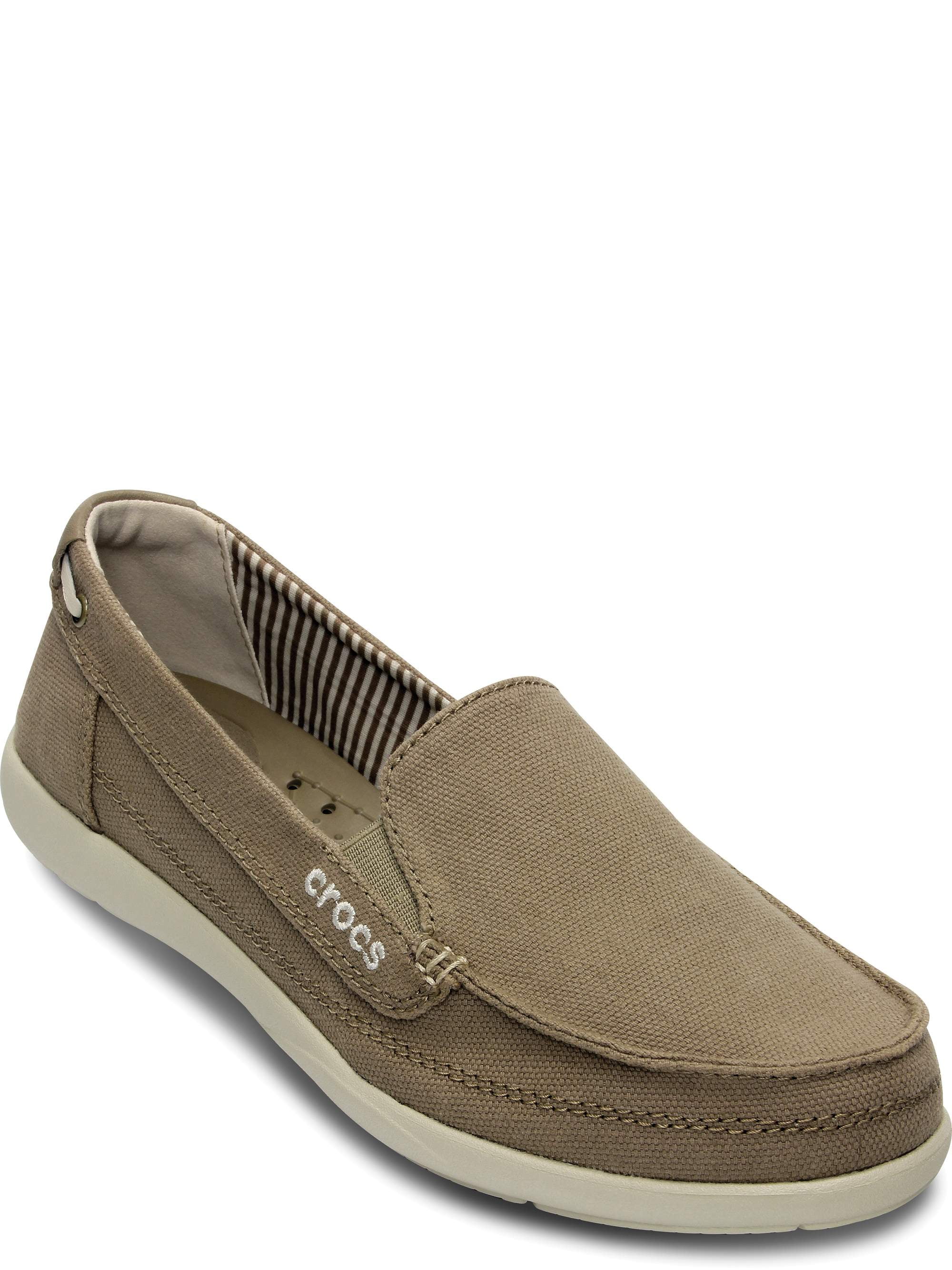 crocs canvas slip on womens