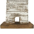 thumbnail image 4 of 9" x 20" Cream Wood Distressed Light House Sculpture with Brown Accents, by DecMode, 4 of 10