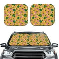 thumbnail image 2 of Fotbe Strawberry 2-Piece Car Windshield Sun Shade | Sun Blocker for Car Windshield | Foldable Automotive Interior Accessories for Sun Protection-Large, 2 of 7