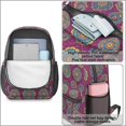 thumbnail image 2 of Paisley and Floral Purple Pattern 17" Waterproof Oxford School Backpacks for Teens, S-Shape Padded Straps, for School, Travel, Hiking, Camping, 2 of 2