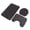 Black, variant on YAHHU 3-Piece Bathroom Rugs Set U-Shape Contoured Toilet Mat Lid Cover Bath Rug Water Absorbent Non-Slip Potty Training for Children Adult Black