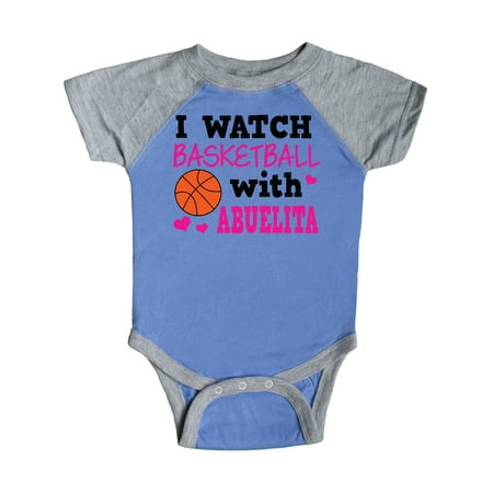

Inktastic I Watch Basketball with Abuelita Gift Baby Girl Bodysuit