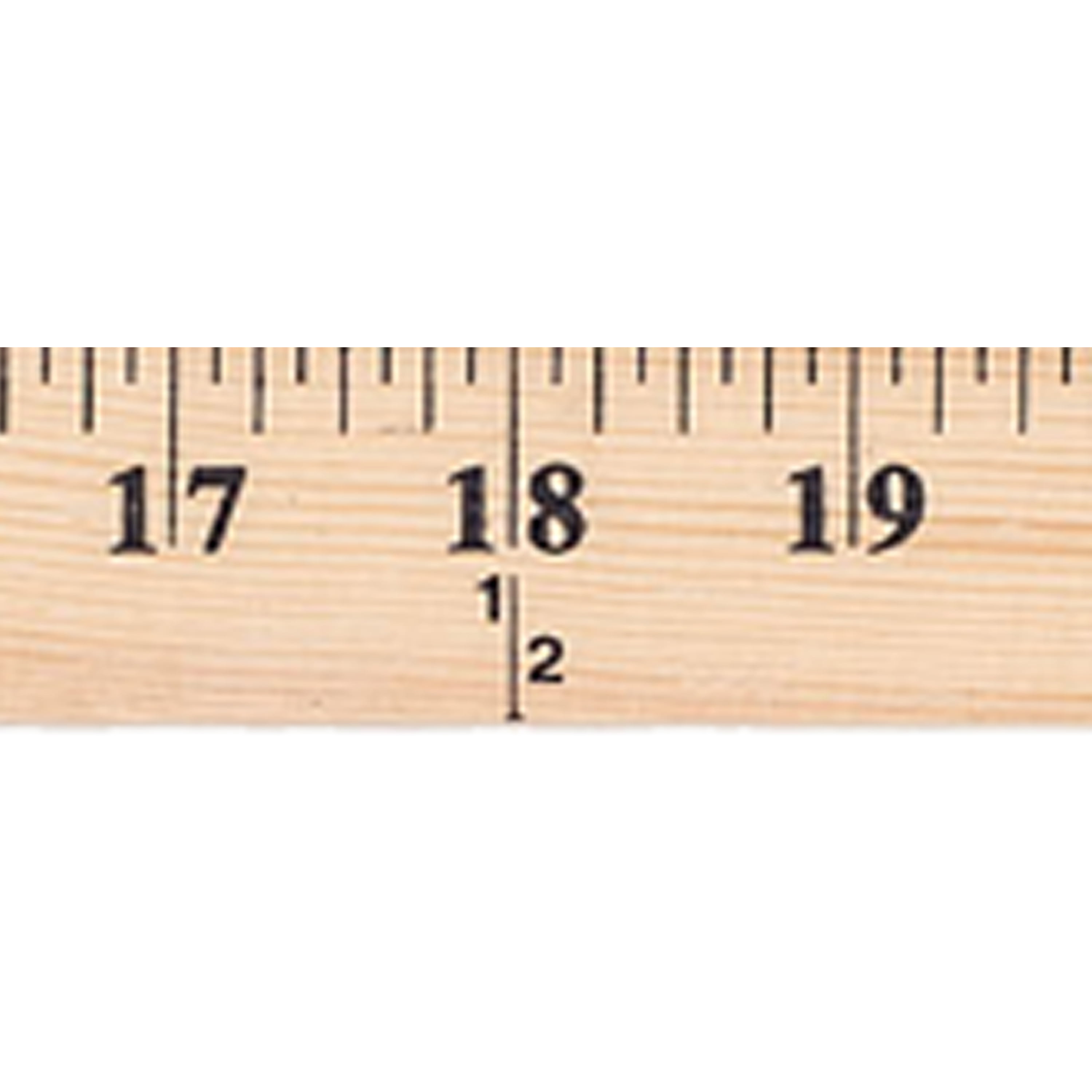 Charles Leonard Wooden Yardstick Ruler, Natural Wood, 36 Inches (77590)