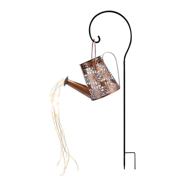 Luces LED solares para regadera, impermeables para exteriores, IP44, hervidor decorativo, lámpara de jardín, lámparas de paisaje con aspersión de agua hueca Hugtrwg Para estrenar