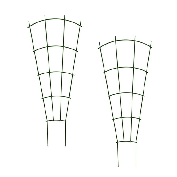 Easdesey 2PCS Indoor Trellis for Potted Climbing Outdoor Metal Garden Trellis Houseplants Flowers Vine Ivy,Fan Shape