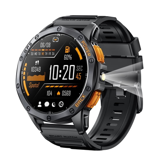 VAYKAL Smart Watch Fitness Tracker for Android and iPhone Multiple Sports Modes AMOLED Screen GPS Compass Pedometer Timer Stopwatch Make/Answer Calls Message Notifications IP68 Waterproof