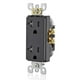 thumbnail image 2 of Enchufe eléctrico de pared Leviton T5825 20A Decora Black, 2 of 4