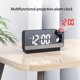 thumbnail image 5 of Inteprter Despertador Proyección 12H / 24H LED Temperatura digital Mesita de noche Termómetro Sueño Portátil Viaje Silencioso Interior Negro Decoración del hogar Blanco Inteprter HA064153-02B, 5 of 6